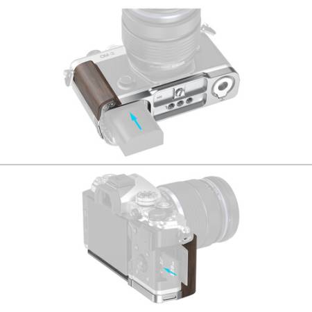 SmallRig 5563 - montażowa płytka L-kształtna + drewniany uchwyt, do OM System OM-3
